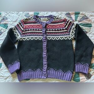 Cotton Country by Parkhurst Cardigan Sweater Button Up Size Small